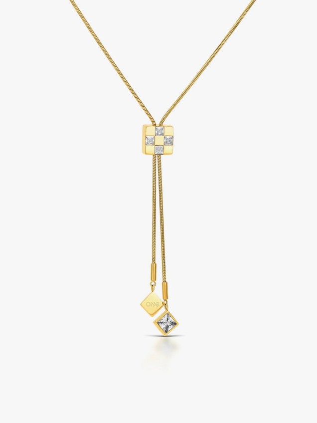 Colar Chess Long Gold