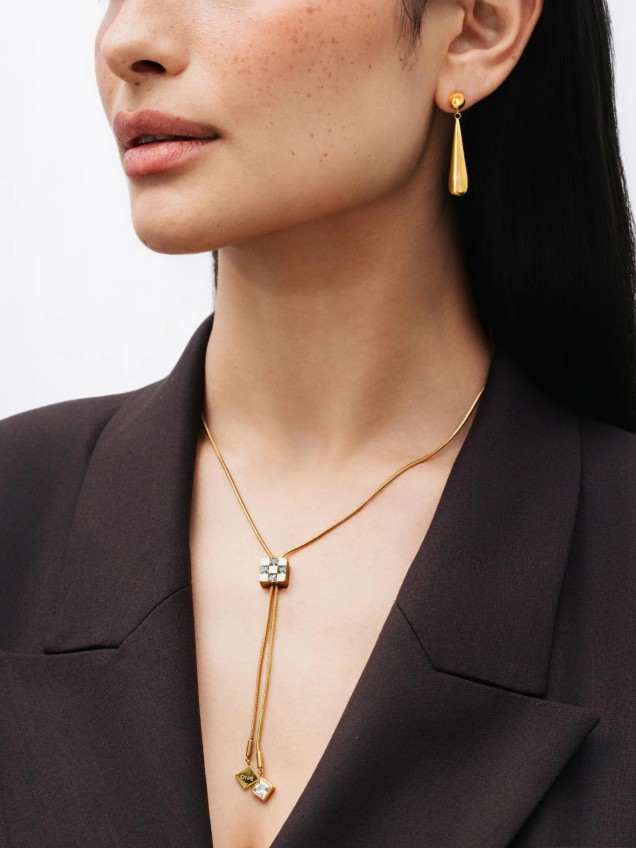Colar Chess Long Gold