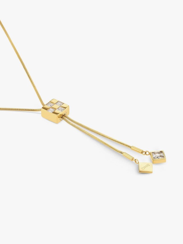 Colar Chess Long Gold