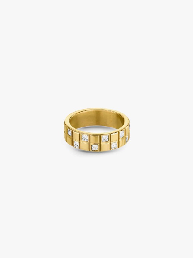 Anel Chess Crystal Gold