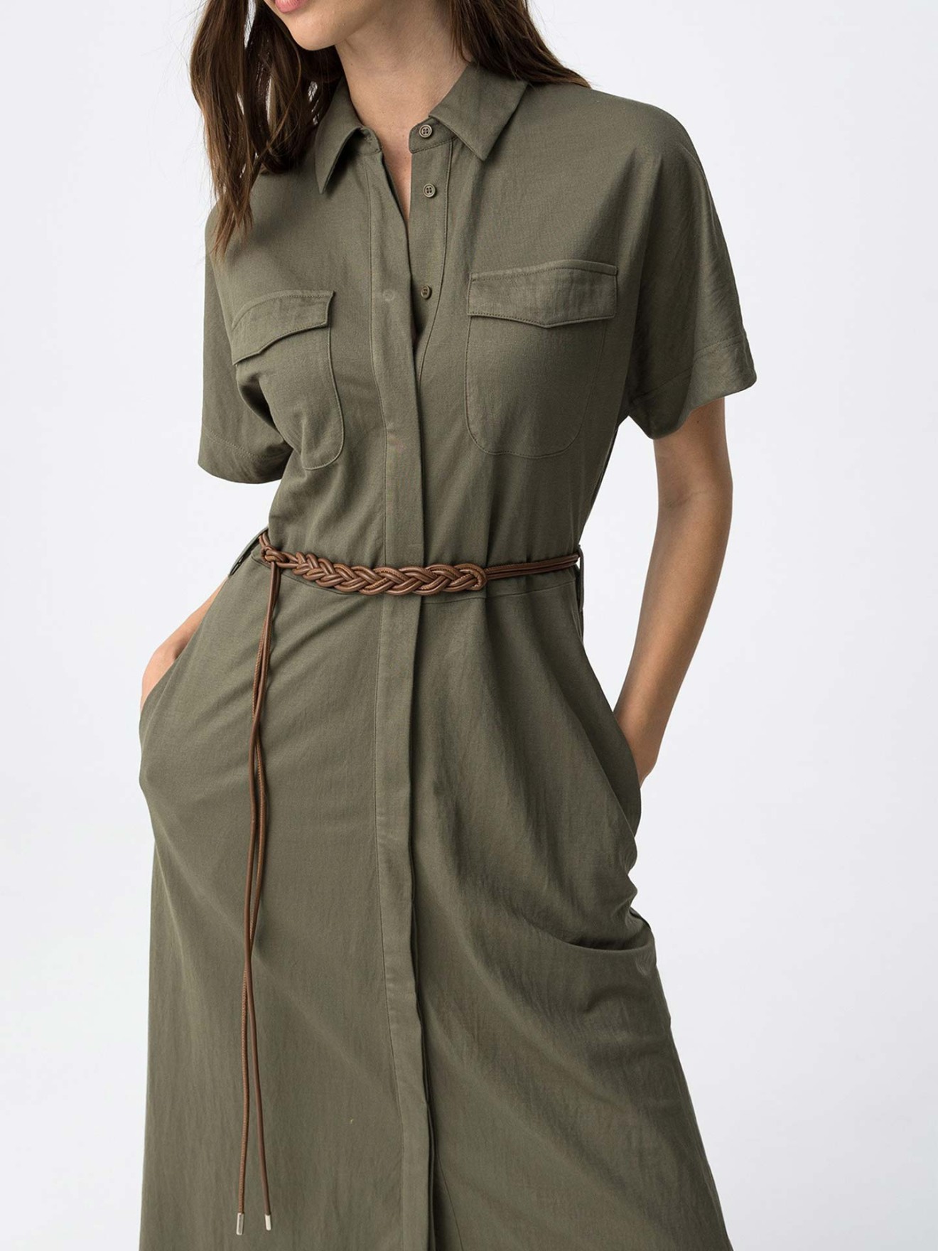 Vestido com Manga Curta