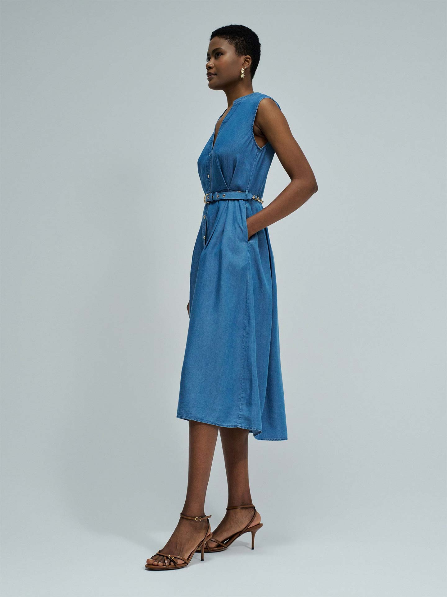 Vestido Midi em Lightdenim