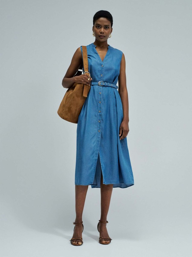 Vestido Midi em Lightdenim