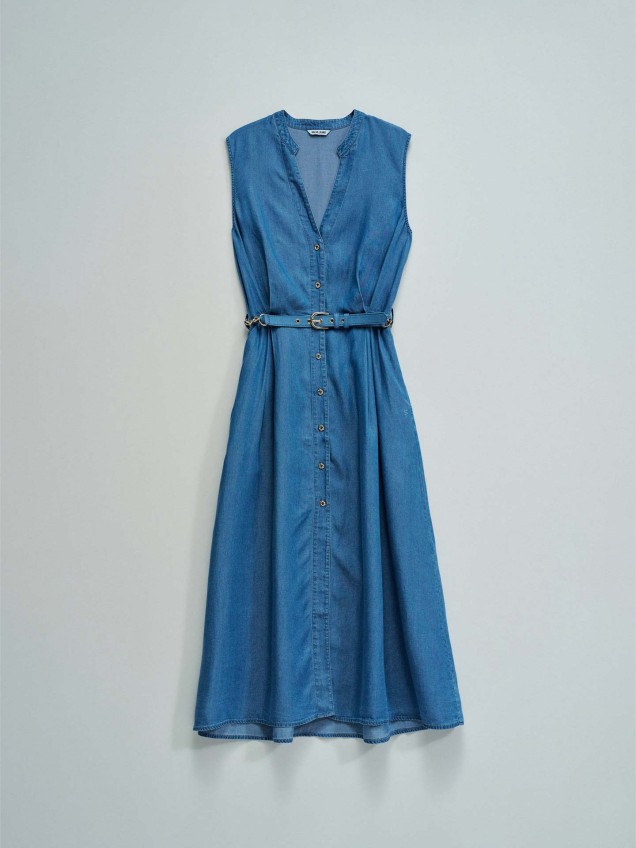 Vestido Midi em Lightdenim
