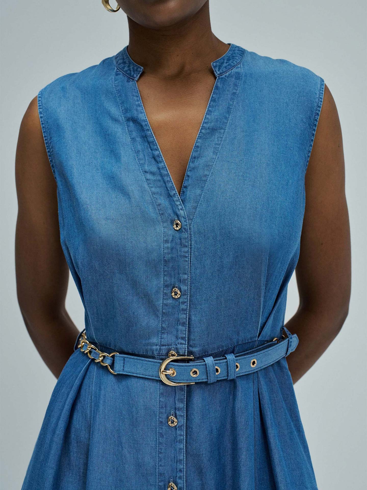 Vestido Midi em Lightdenim