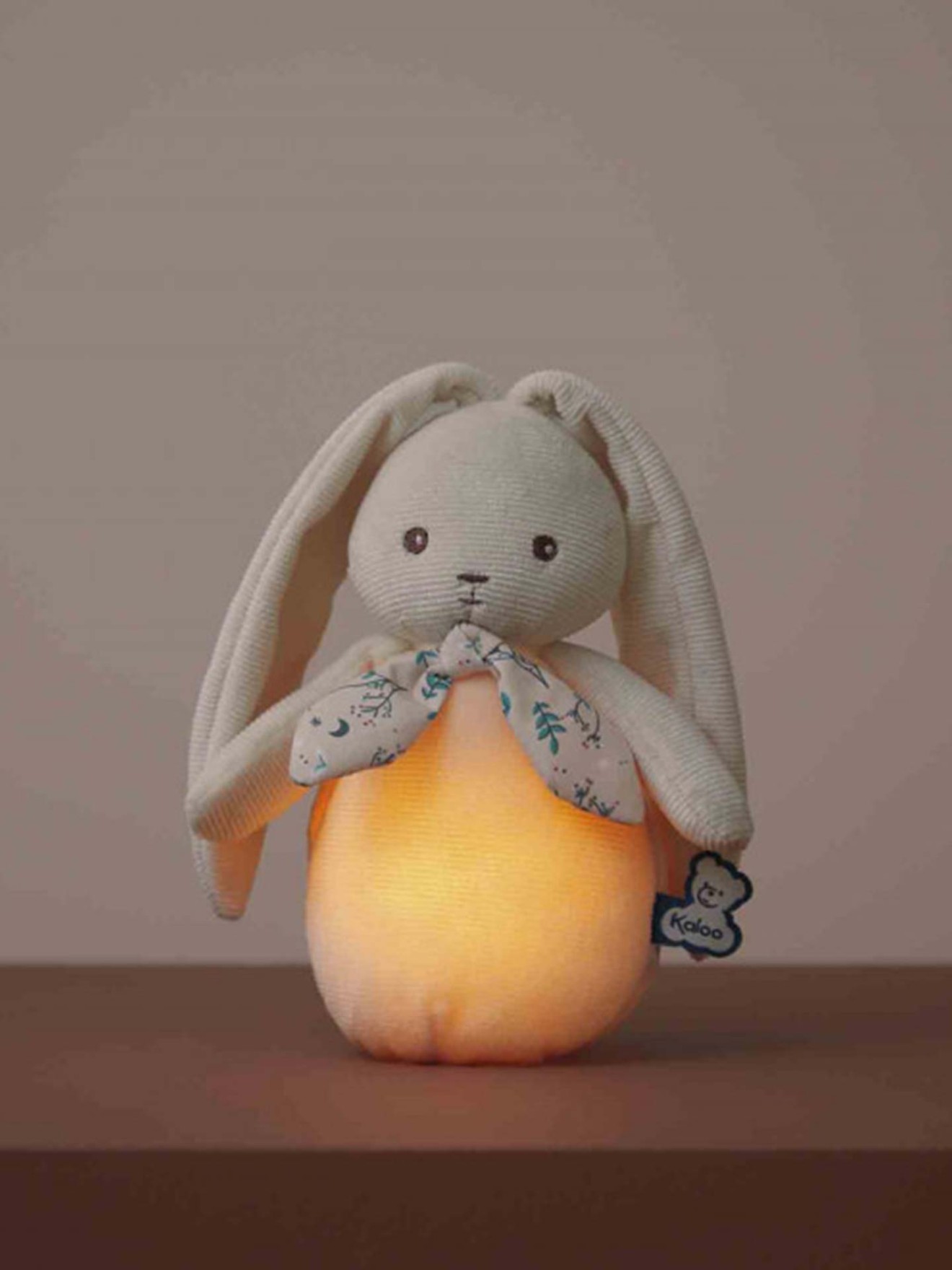 Coelho de Peluche com Luz de Presença Recarregável