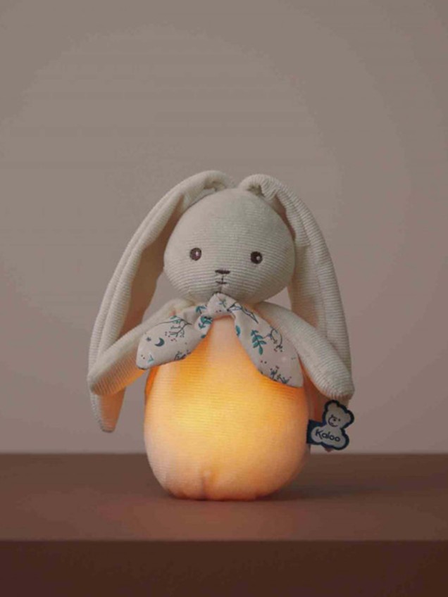 Coelho de Peluche com Luz de Presença Recarregável