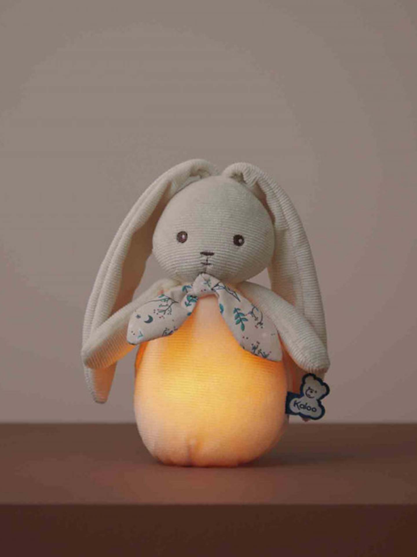 Coelho de Peluche com Luz de Presença Recarregável