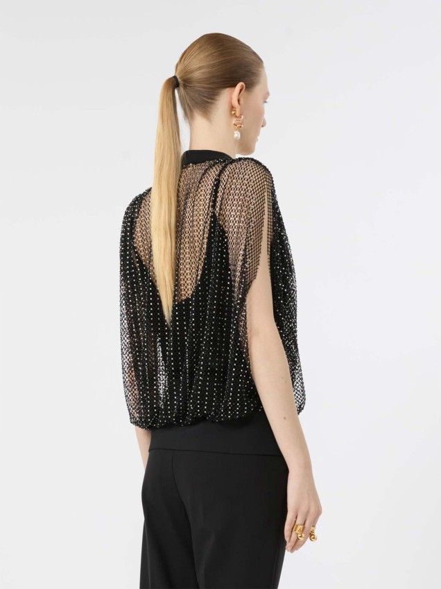 Blusa de Rede com Brilhantes SPXTARO