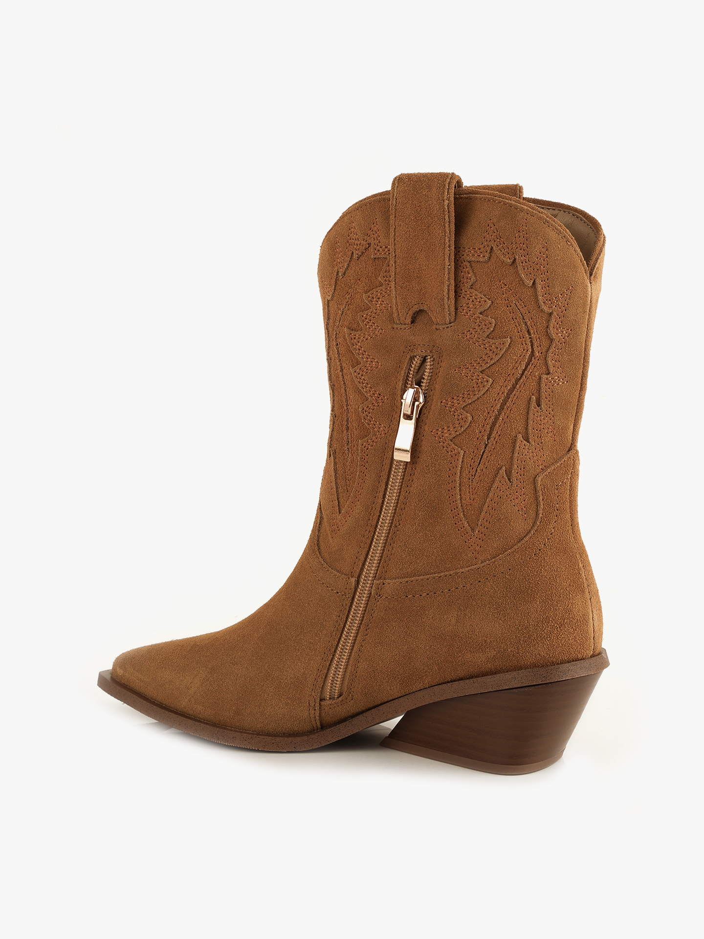 Botins Estilo Cowboy de Pele