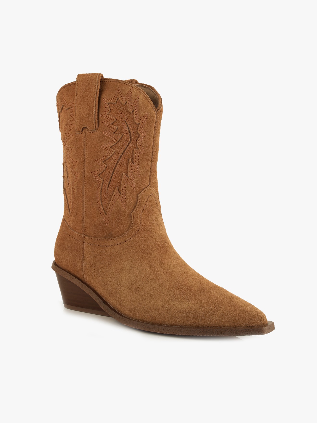 Botins Estilo Cowboy de Pele