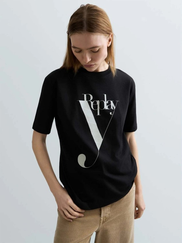 T-shirt Boxy Fit com Estampado