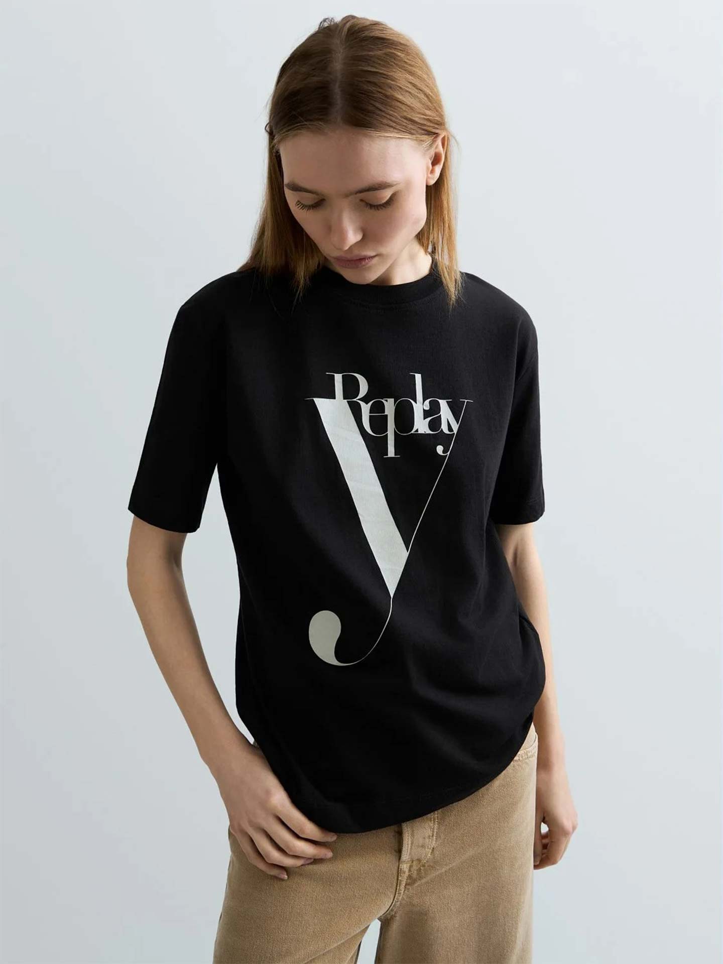 T-shirt Boxy Fit com Estampado