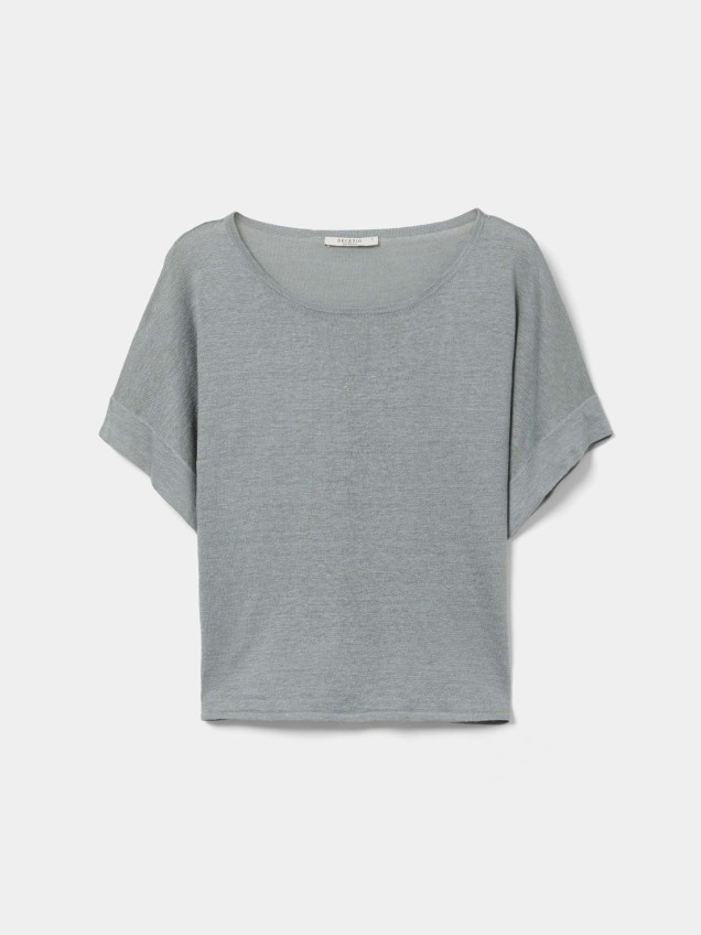 T-shirt com Ombros Descaídos