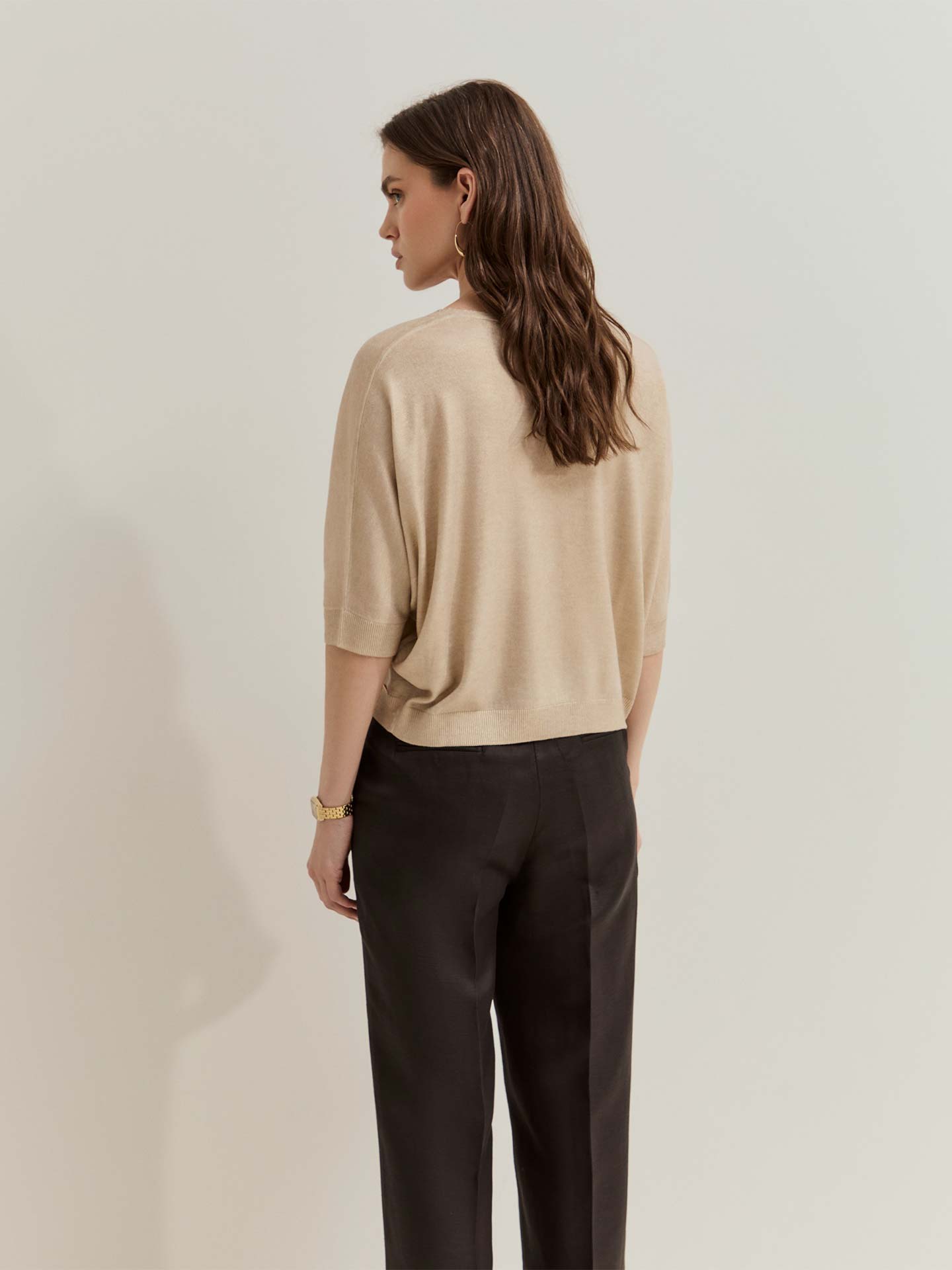 Camisola de Malha com Acabamento Metalizado