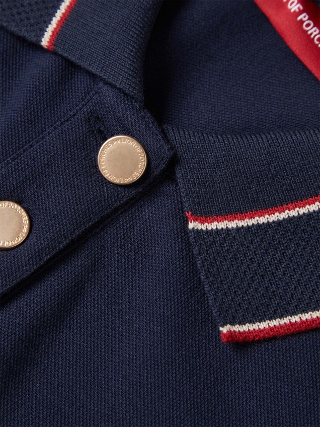 Polo com Riscas em Contraste