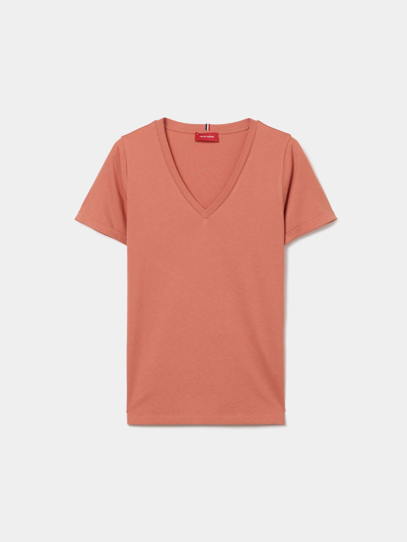 T-shirt com Decote em V