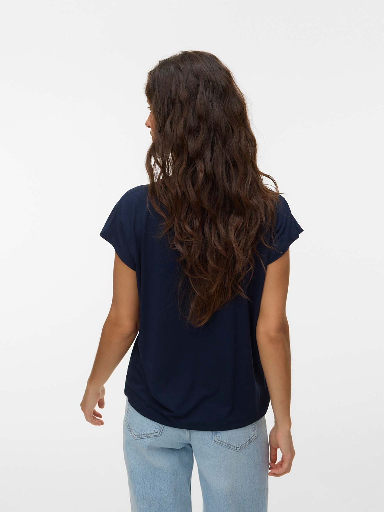 T-shirt com Detalhe de Renda