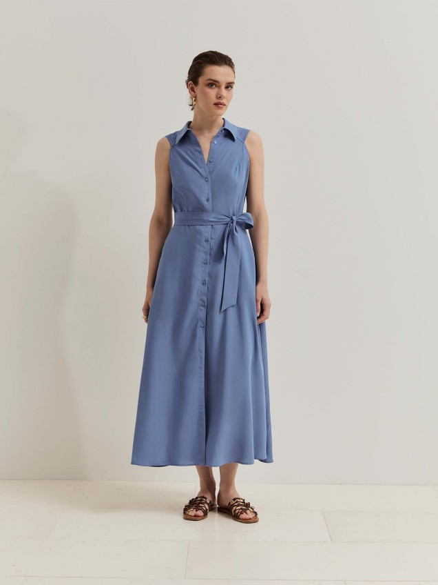 Vestido Camiseiro com Cinto