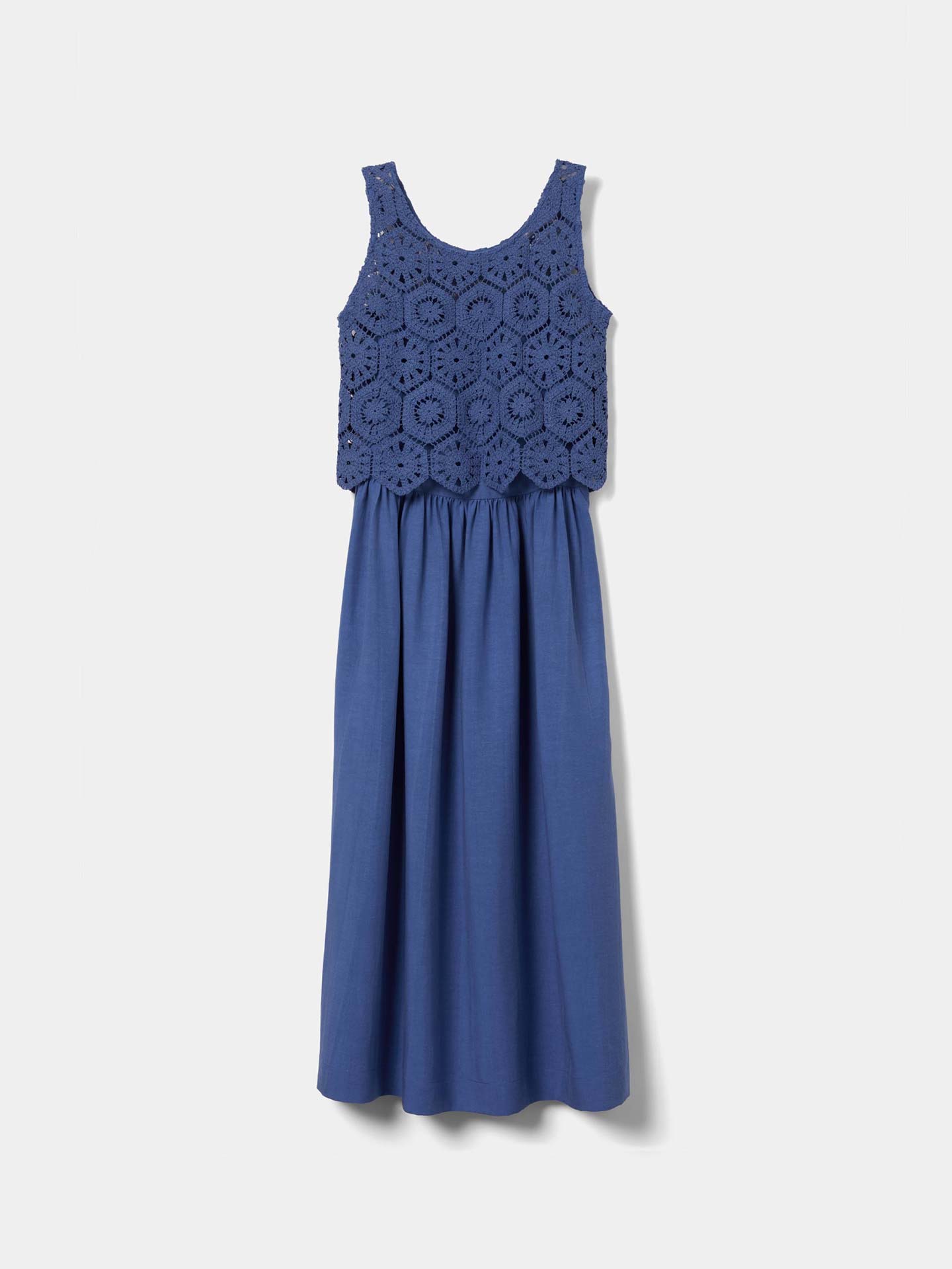 Vestido com Top de Crochet