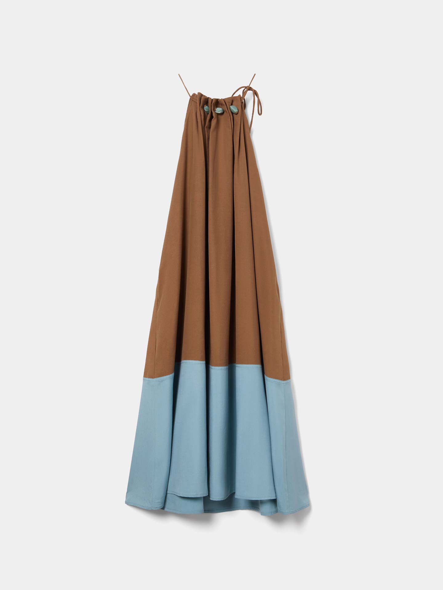 Vestido Comprido Bicolor