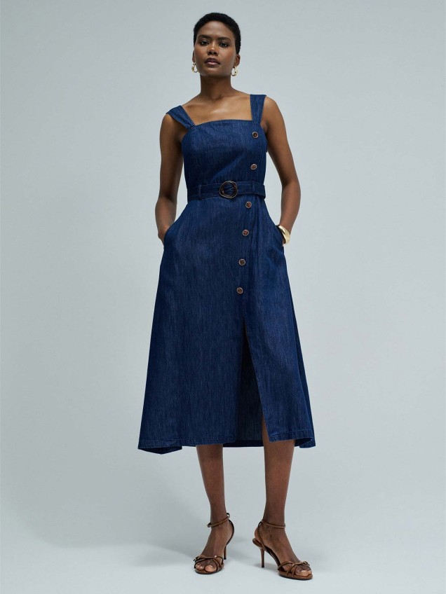 Vestido Midi em Lightdenim