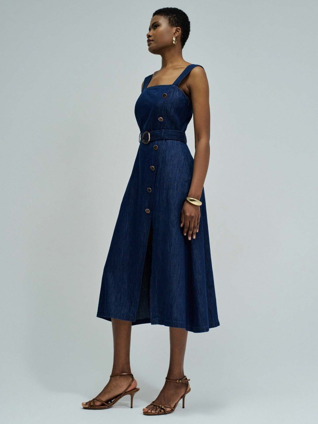 Vestido Midi em Lightdenim