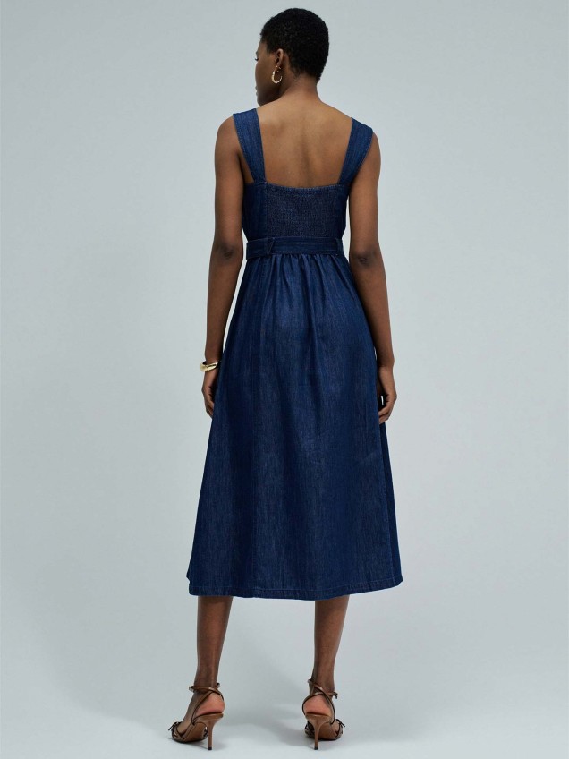 Vestido Midi em Lightdenim