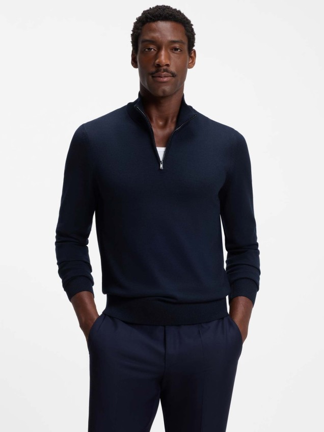 Camisola com Gola de Fecho