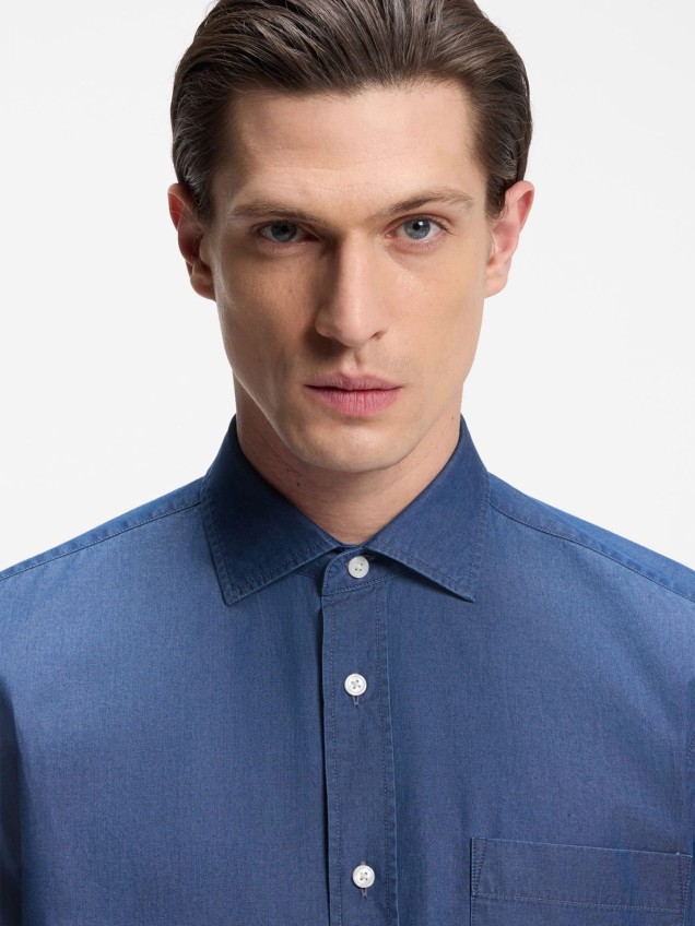 Camisa com Bolso no Peito