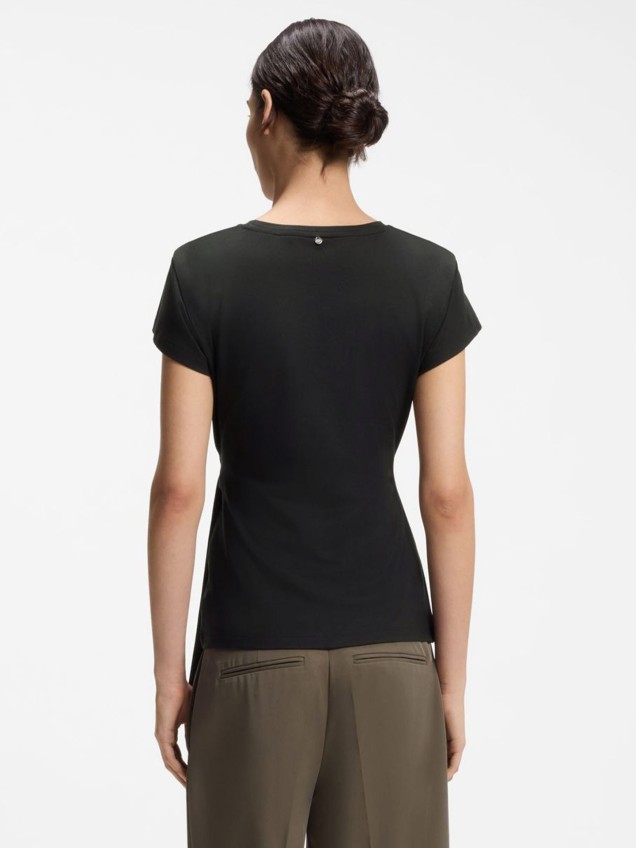 T-shirt com Detalhe de Nó