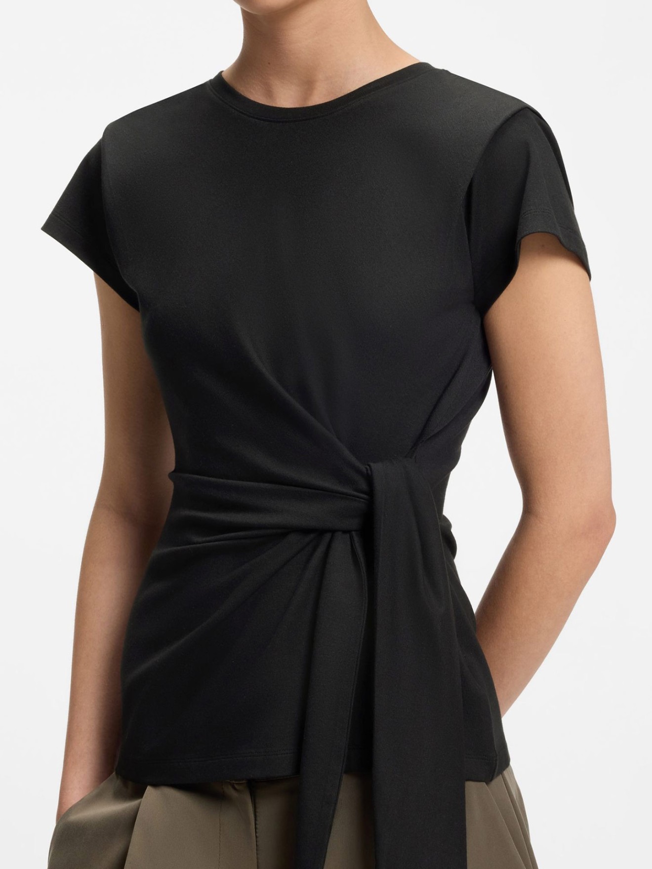 T-shirt com Detalhe de N�