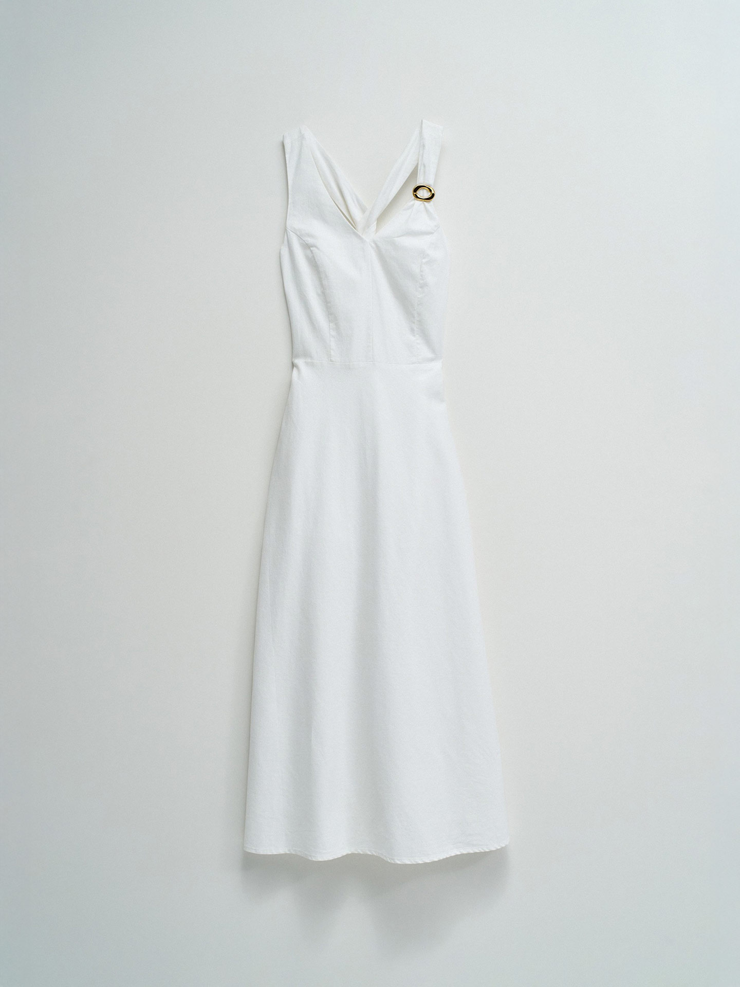 Vestido Midi com Decote em V