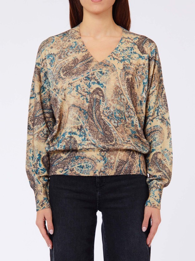 Camisola de Malha com Decote em V
