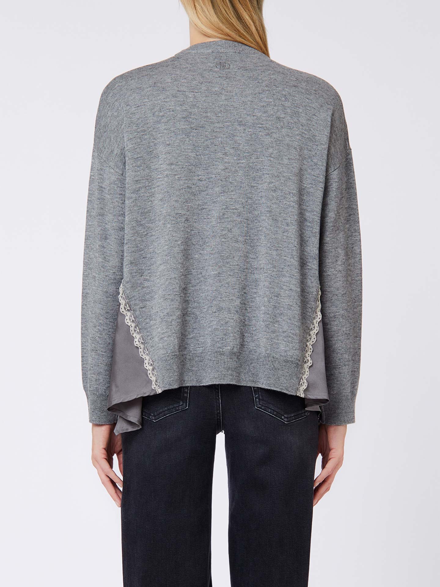 Camisola com Inserções de Cetim
