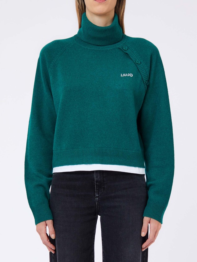 Camisola de Gola Alta em L�