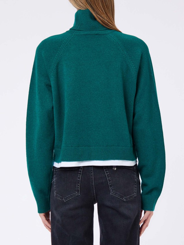 Camisola de Gola Alta em Lã