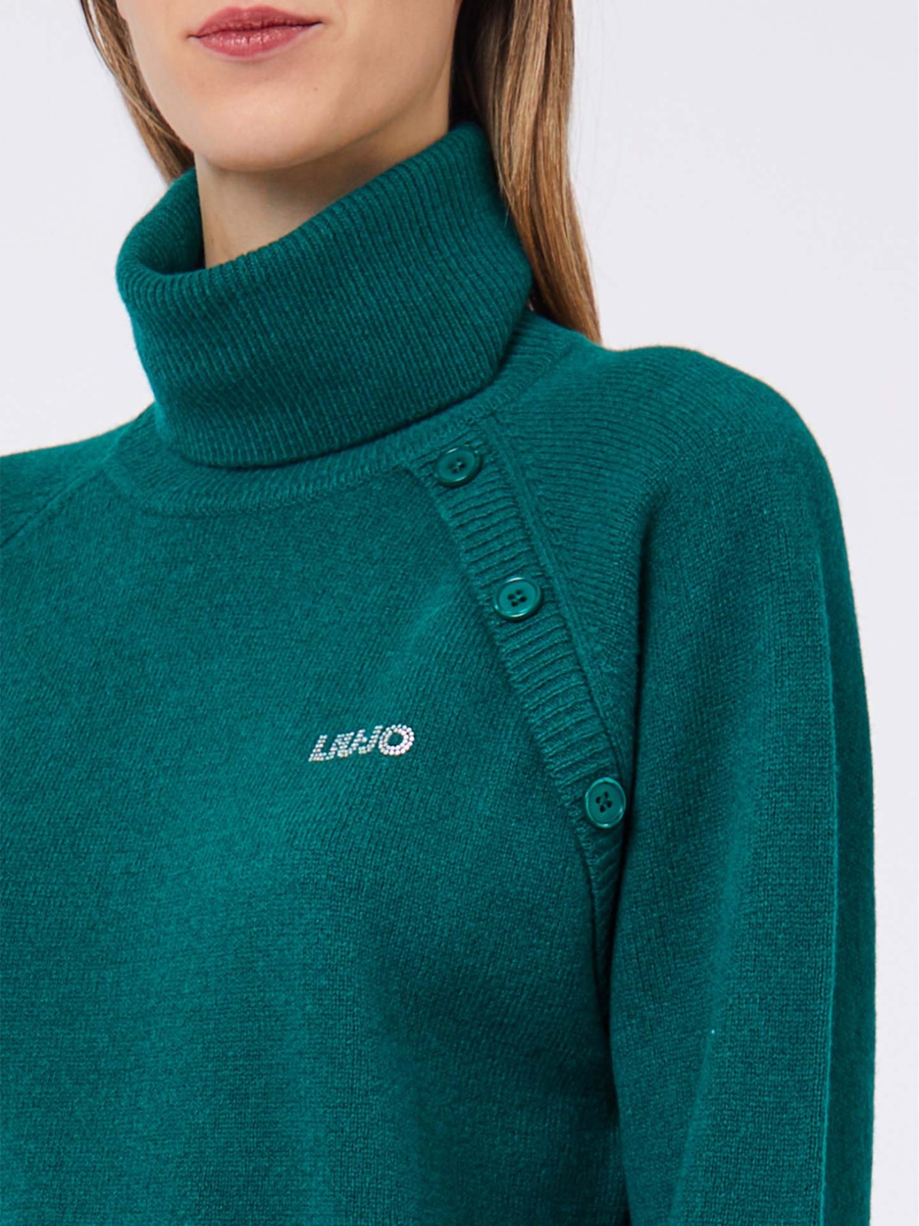 Camisola de Gola Alta em Lã