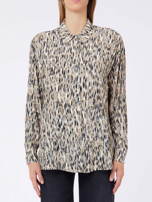 Camisa com Padr�o Animal Print