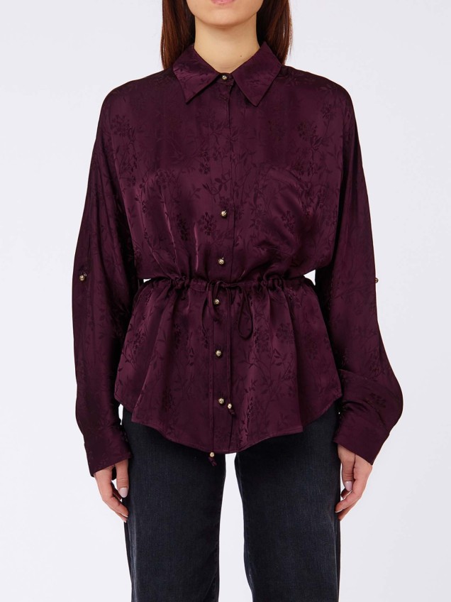 Camisa de Cetim Jacquard