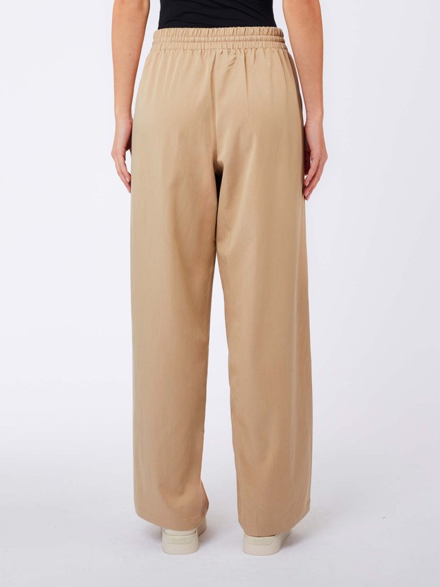 Calças Wide Leg com Cintura Elástica