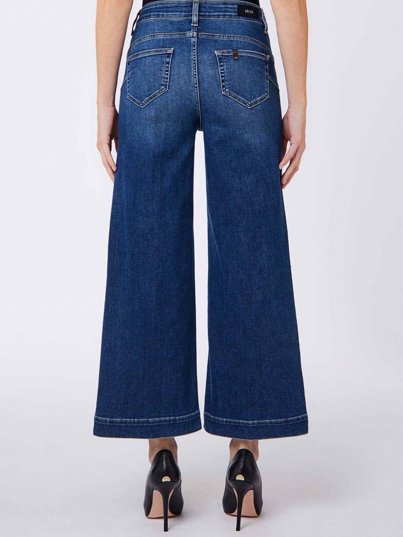 Calças de Ganga Wide Leg Cropped