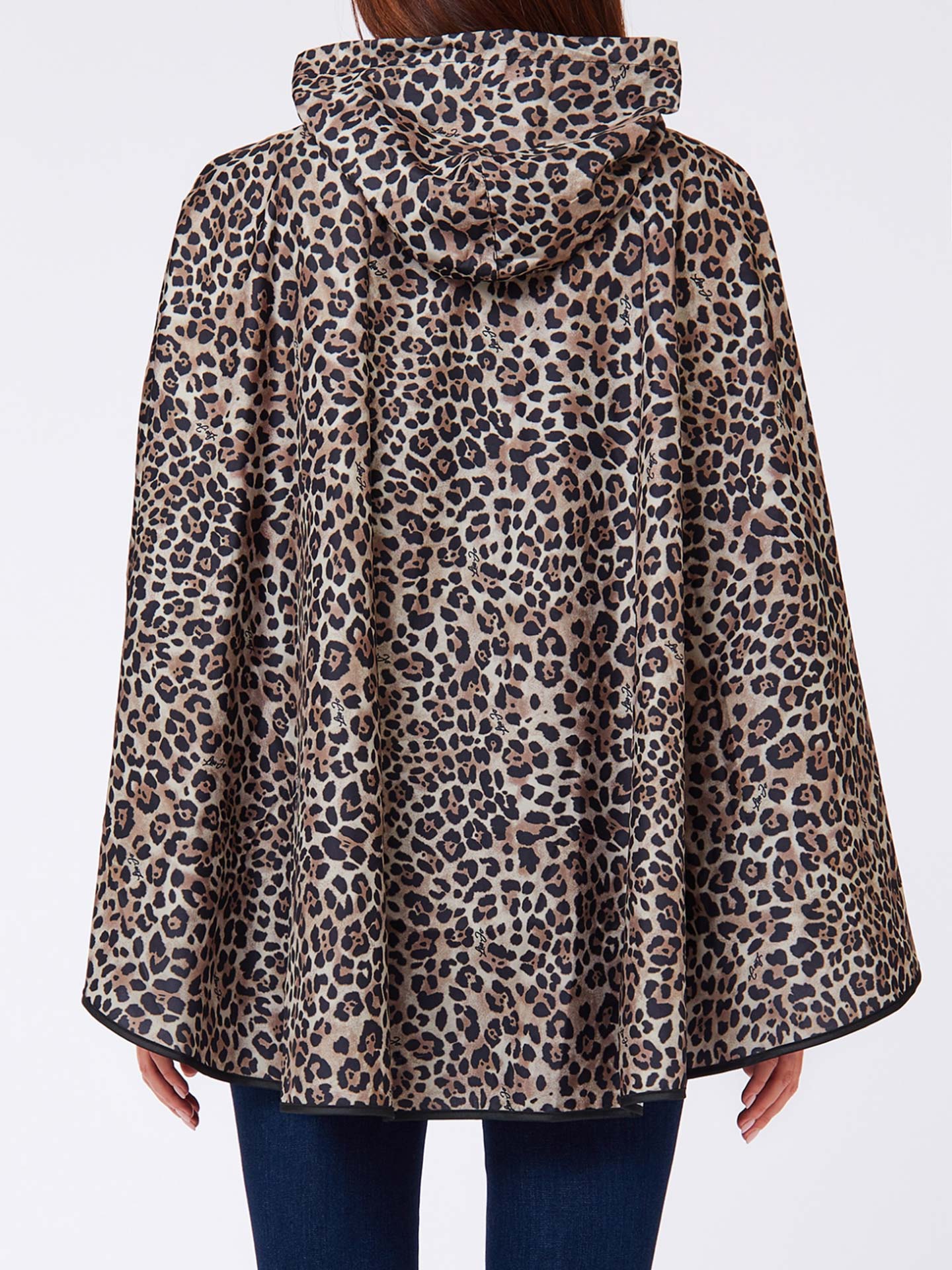 Capa com Capuz e Padrão Animal Print