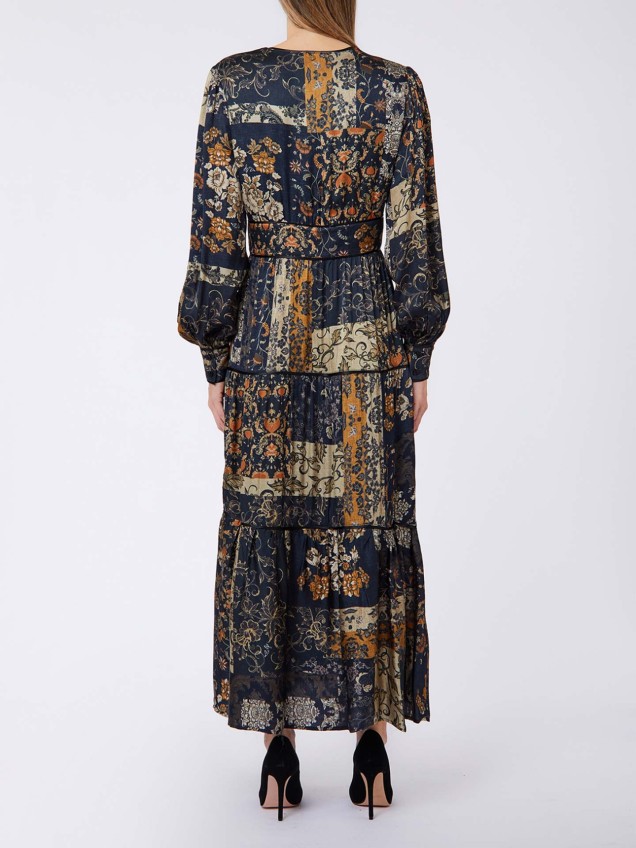 Vestido Comprido com Folhos
