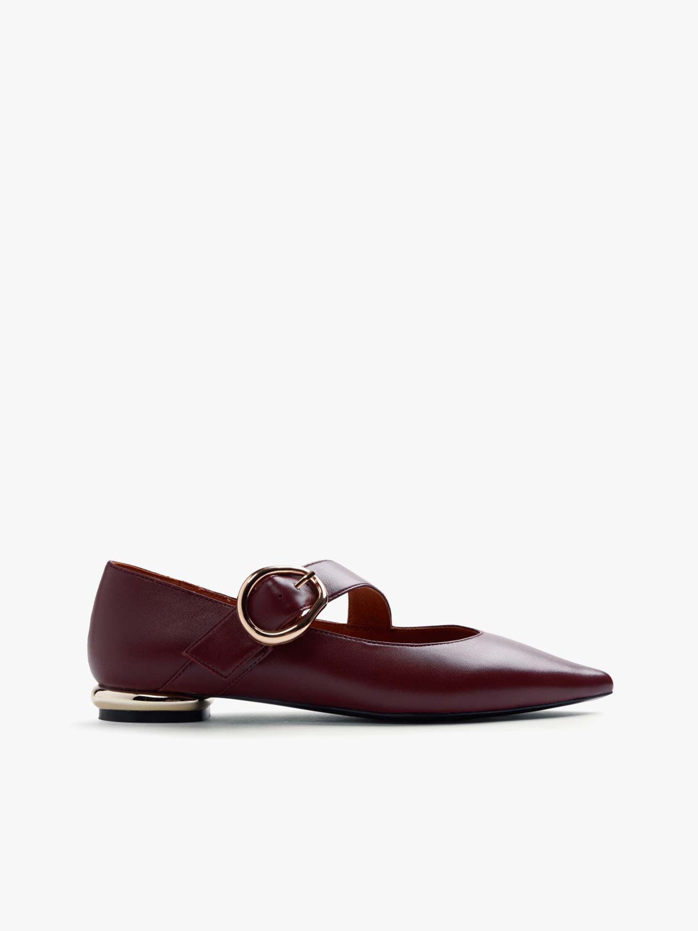 Sapatos de Bico Fino em Pele