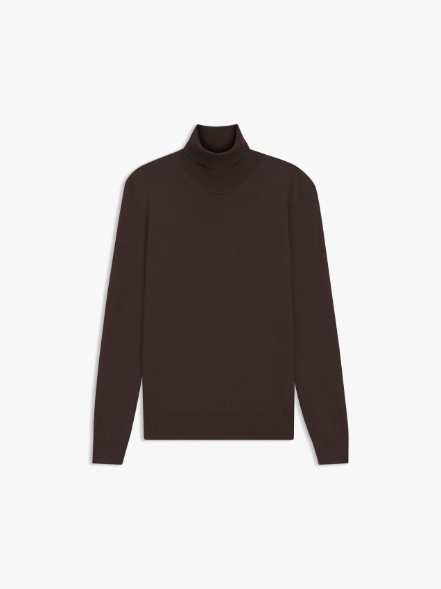 Camisola de Gola Alta em Lã