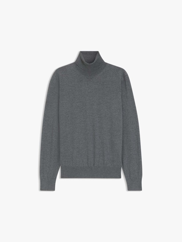 Camisola de Gola Alta em Lã