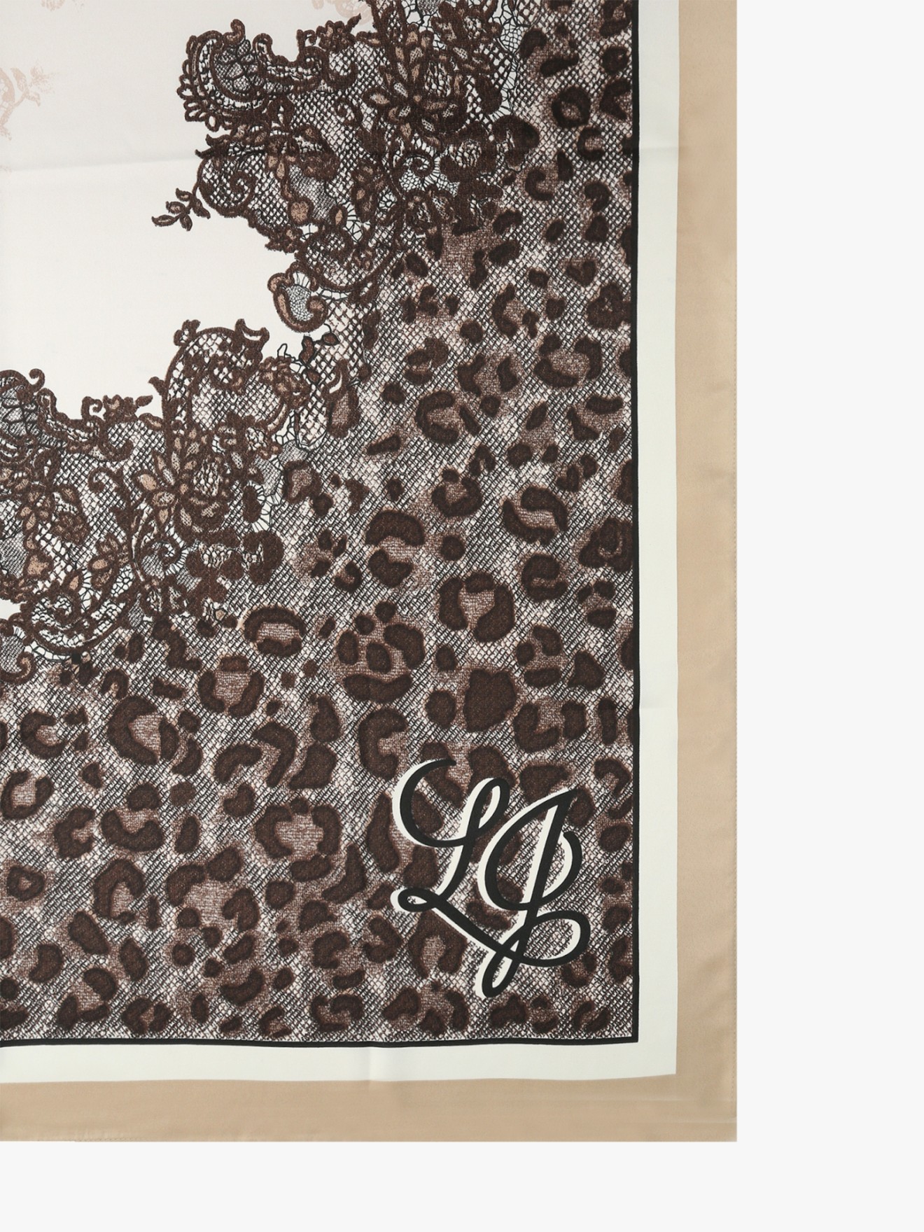 Lenço Quadrado com Animal Print