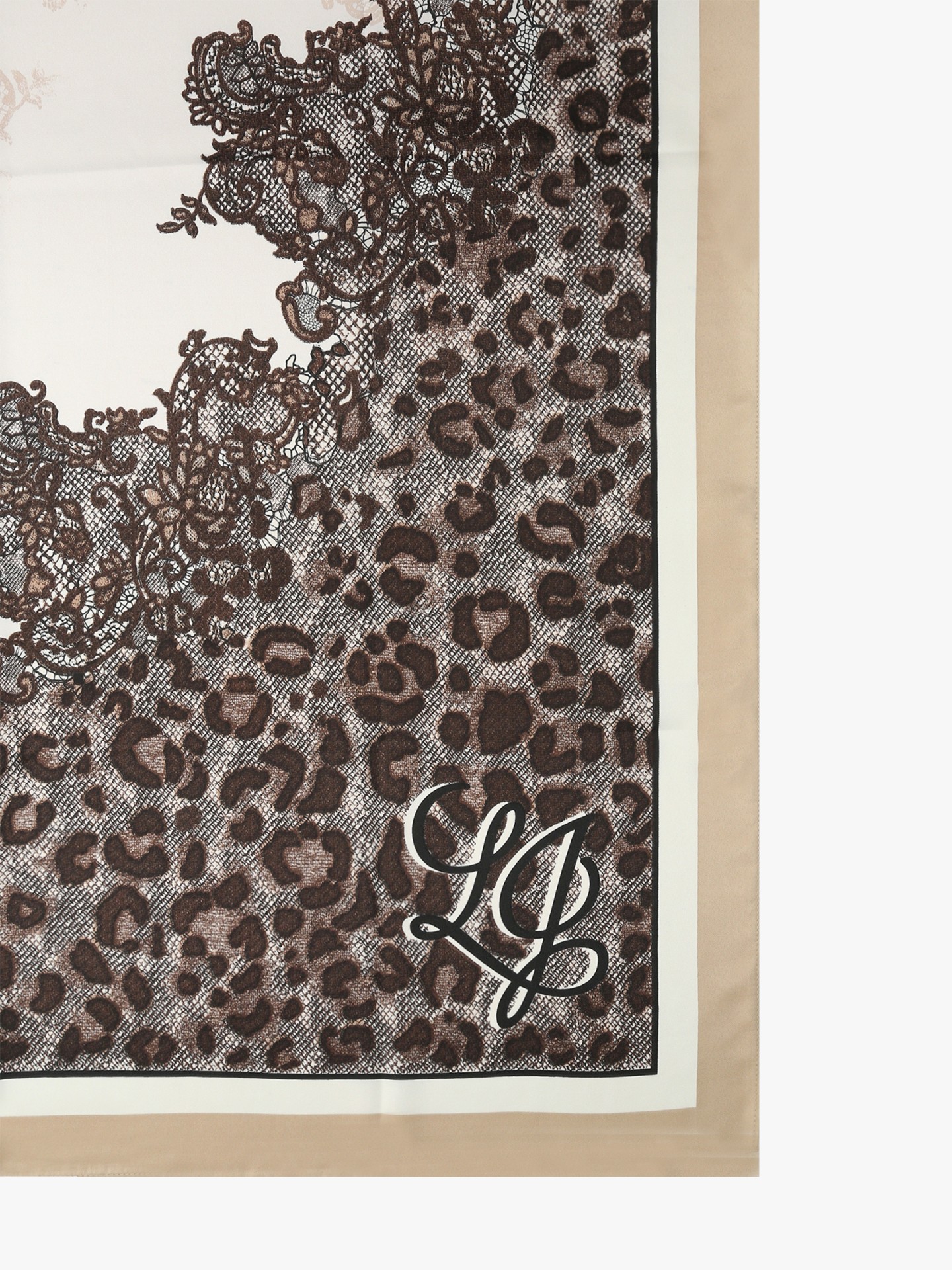 Lenço Quadrado com Animal Print