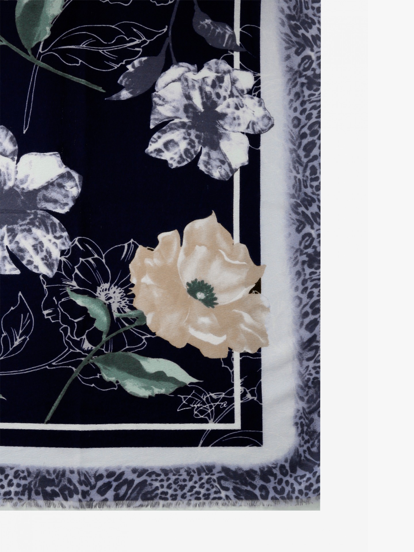 Estola Floral com Animal Print